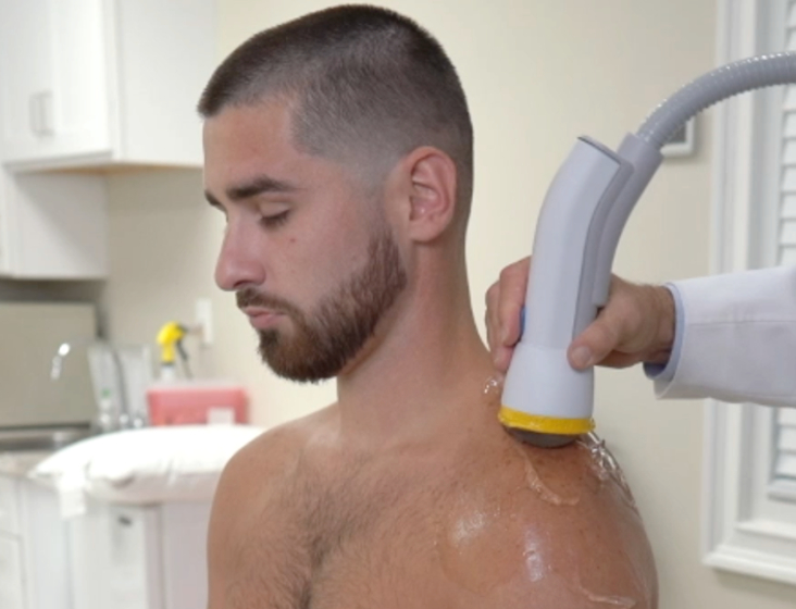 Shockwave treatment of shoulder